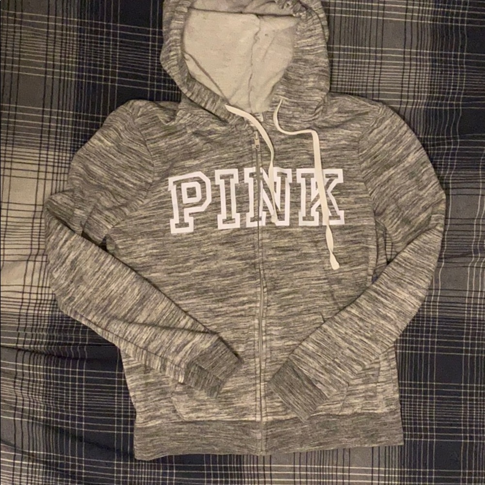 VS PINK ZIP UP HOODIE SMALL
